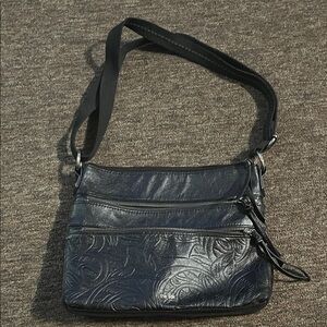 The Sak Black Embossed Crossbody Bag
